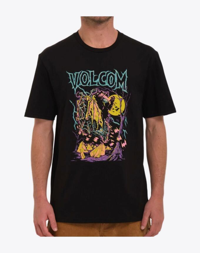 Pánske tričko Volcom Fa Max Sherman 2 Sst, Black