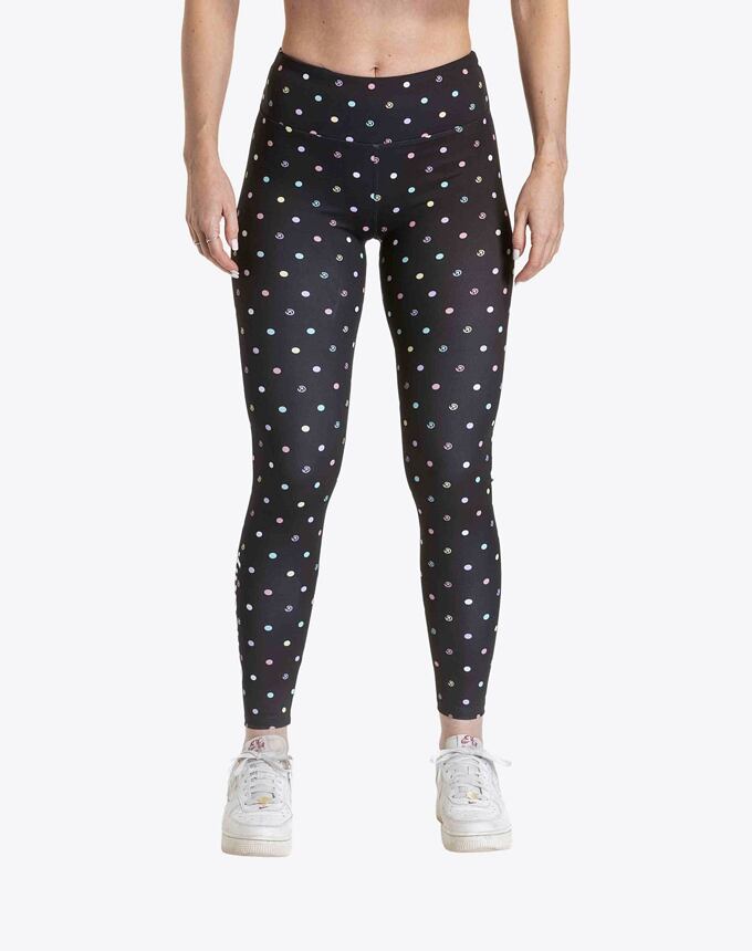 Dámske legíny Meatfly Arabel, Black/Color Dots