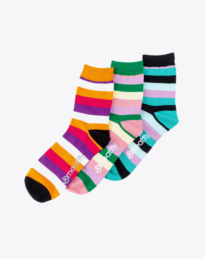Ponožky Meatfly Light Small Stripes socks - S19, Triple pack