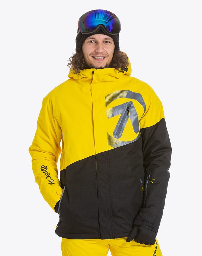 Pánska SNB & SKI bunda Meatfly Bang, Super Lemon/Black
