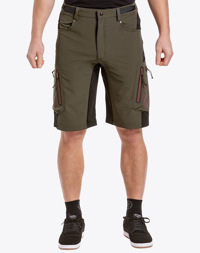 Pánske bike šortky Meatfly Duke, Olive