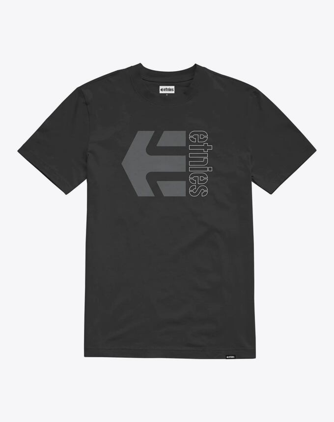Pánske tričko Etnies Corp Combo, Black/Charcoal