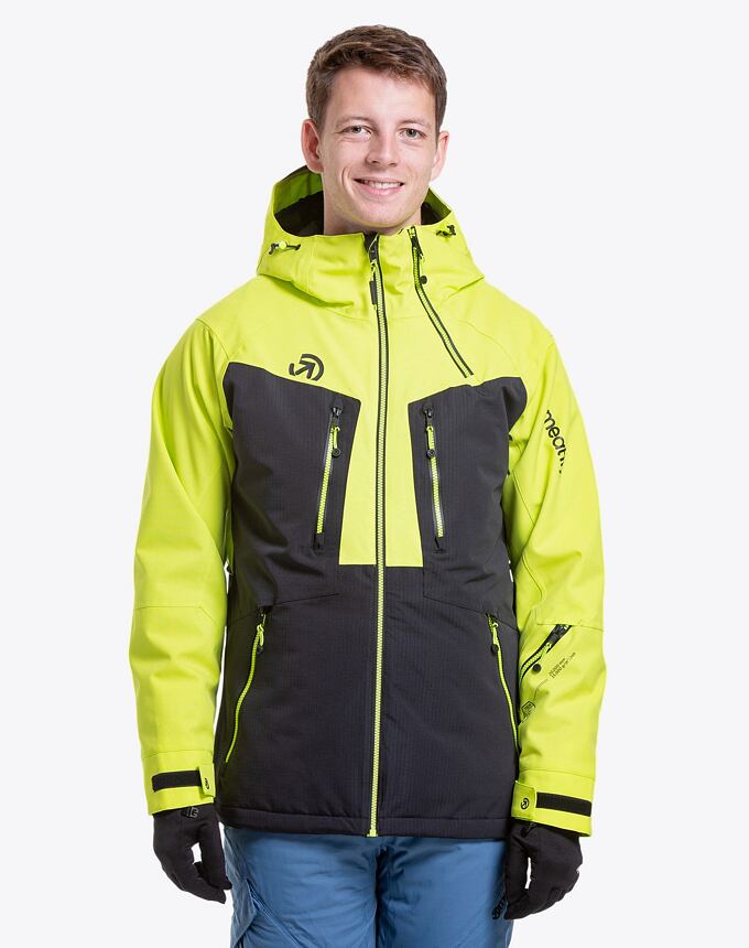 Pánska SNB & SKI bunda Meatfly Cronos, Acid Lime/Black