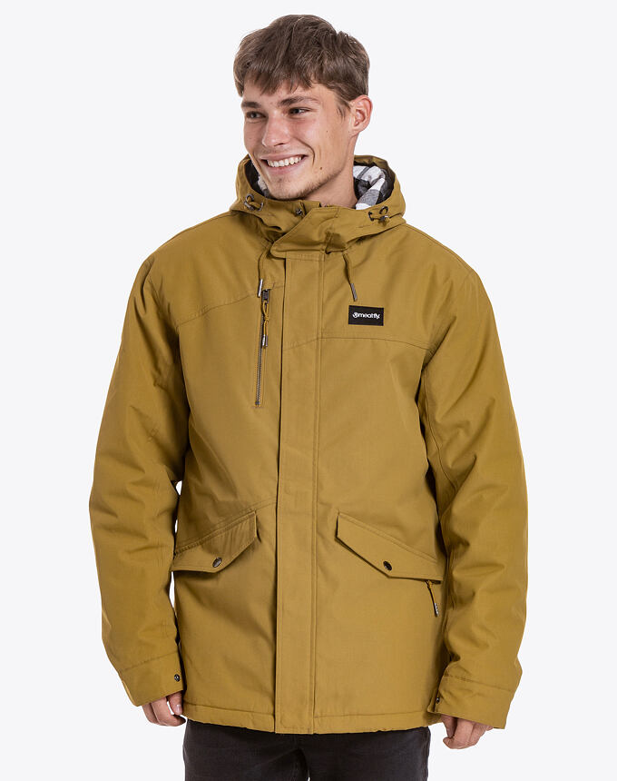 Pánska zimná bunda Meatfly Nils Parka, Golden Olive