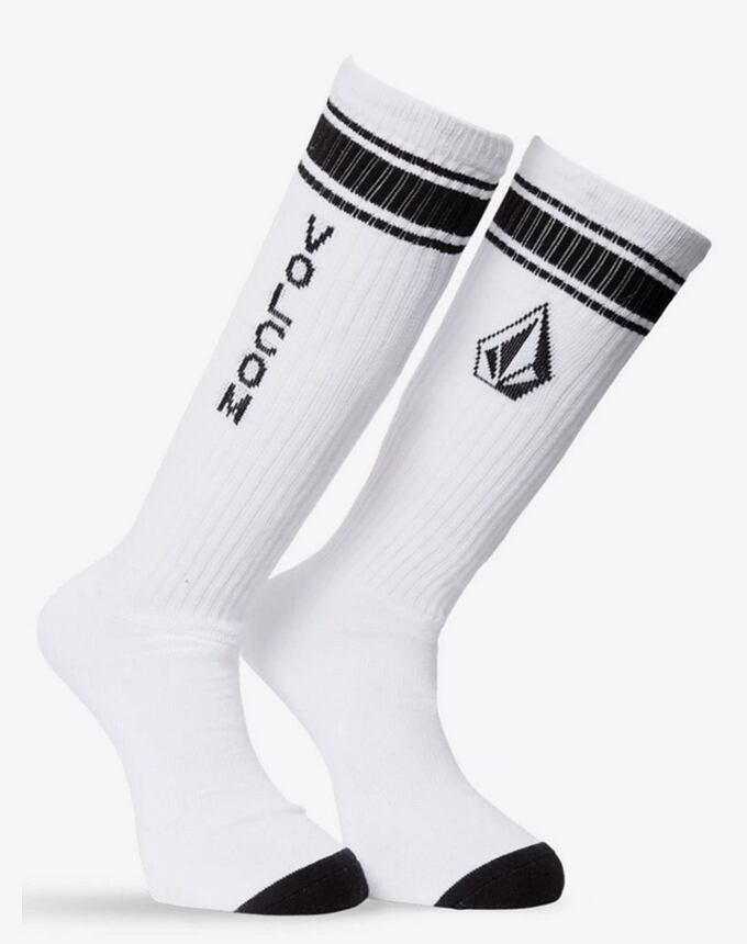 Ponožky Volcom High Stripe Sock Pr, White
