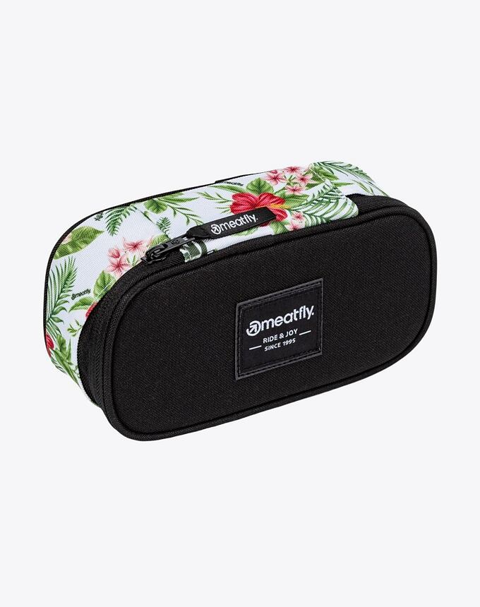 Púzdro Meatfly Pencil Case, White Tropical