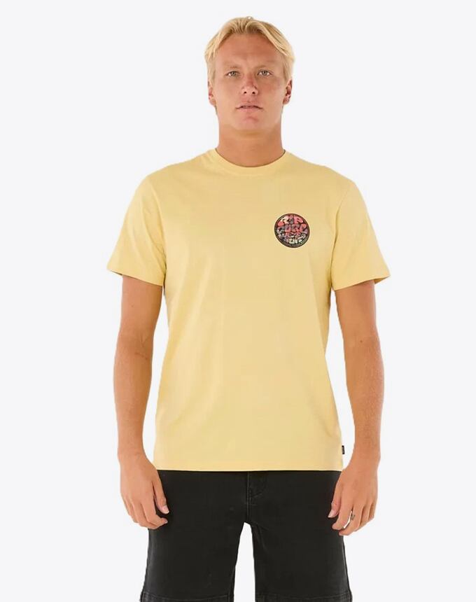 Pánske tričko Rip Curl Wettie Passage Icon, Straw