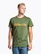 Pánske tričko Meatfly Striped Logo, Olive