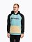 Pánska technická mikina Meatfly Gravel, Black / Dusty Mint