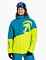 Pánska SNB & SKI bunda Meatfly Bang, Teal/Acid Lime