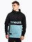 Pánska technická mikina Meatfly Tason, Black/Dusty Mint