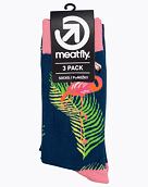 Ponožky Meatfly Lexy Triple Pack, Flamingo