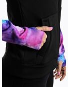 Dámska technická mikina Meatfly Alisha, Purple Aquarel/Black
