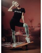 Dámske legíny Meatfly Arabel, Black/Mint