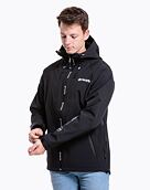 Pánska softshell bunda Meatfly Rasmussen, Logo Black