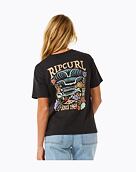 Dámske tričko Rip Curl Tiki Tropics Relaxed, Washed Black