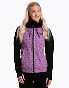 Dámska technická mikina Meatfly Alisha, Purple Dots / Black