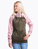 Dámska technická mikina Meatfly Alisha, Powder Pink/Olive