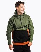 Pánska technická mikina Meatfly Tason, Olive/Black