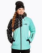 Dámska SNB & SKI bunda Meatfly Deborah, Mint/White Dot