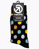 Ponožky Meatfly Lexy Triple Pack, Black Dots