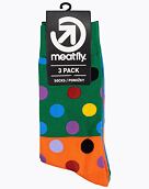 Ponožky Meatfly Lexy Triple Pack, Green Dots