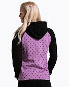 Dámska technická mikina Meatfly Alisha, Purple Dots / Black