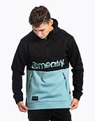 Pánska technická mikina Meatfly Tason, Black/Dusty Mint
