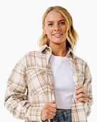 Dámska bunda Rip Curl High Tide Soft Flannel, Bone