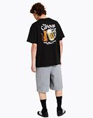 Pánske tričko Volcom Curious Cat, Black