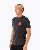 Pánske tričko Rip Curl Wettie Icon, Washed Black