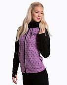 Dámska technická mikina Meatfly Alisha, Purple Dots / Black
