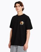 Pánske tričko Volcom Curious Cat, Black