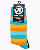 Ponožky Meatfly Lexy Triple Pack, Orange Stripes