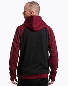 Pánska technická mikina Meatfly Gravel, Wine / Black Heather
