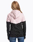 Dámska technická mikina Meatfly Omni, Powder Pink/Black Dots