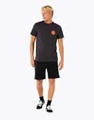 Pánske tričko Rip Curl Wettie Icon, Washed Black