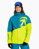 Pánska SNB & SKI bunda Meatfly Bang, Teal/Acid Lime