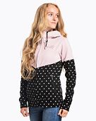 Dámska technická mikina Meatfly Omni, Powder Pink/Black Dots