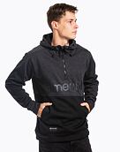 Pánska technická mikina Meatfly Tason, Black Heather/Black