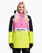 Dámska bunda SNB & SKI Meatfly Aiko, Acid Lime/Hot Pink