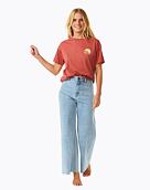 Dámske tričko Rip Curl Line Up Relaxed, Maroon