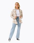 Dámska bunda Rip Curl High Tide Soft Flannel, Bone
