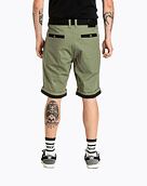 Pánske kraťasy Meatfly Barry 2.0, Olive / Black Ripstop
