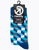 Ponožky Meatfly Lexy Triple Pack, Checkers
