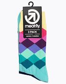 Ponožky Meatfly Lexy Triple Pack, Pixel