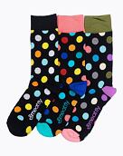 Ponožky Meatfly Lexy Gift Pack, Black Dots