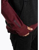 Pánska technická mikina Meatfly Gravel, Wine / Black Heather