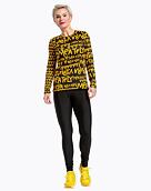 Dámske tričko s dlhým rukávom Pura Vida Shay, Yellow/Black