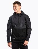 Pánska technická mikina Meatfly Tason, Black Heather/Black